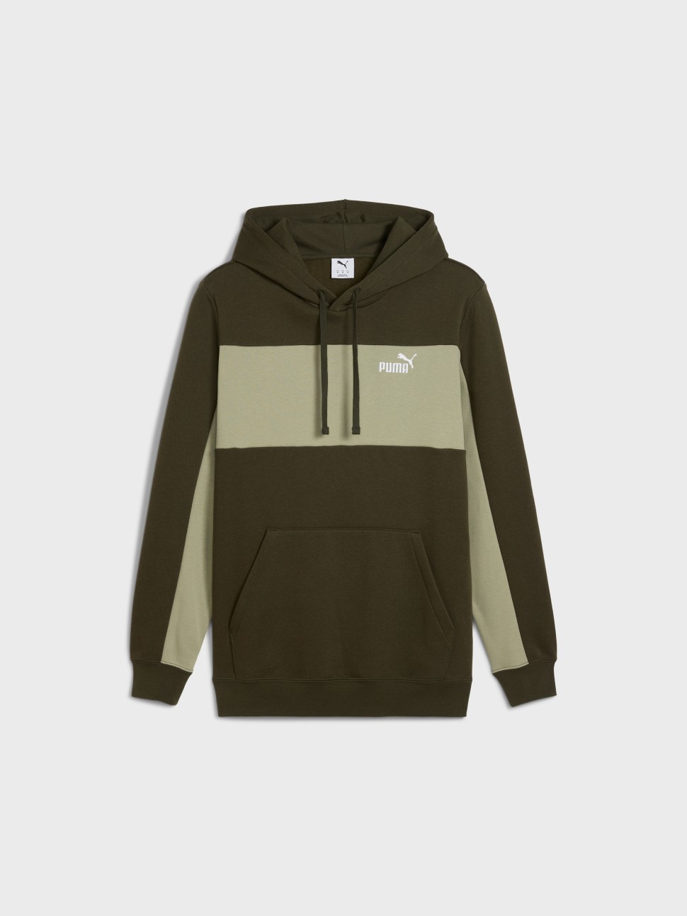 Толстовка чоловіча Puma ESS BLOCK Hoodie FL хакі 68468682 — фото 5