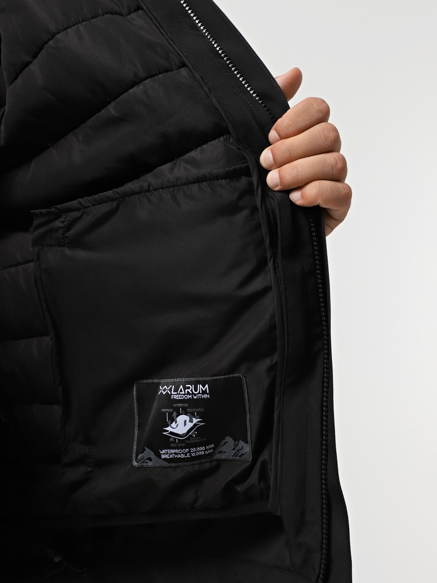 Куртка 3 в 1 мужская Larum Borealis черная 432502-010 изображение 5