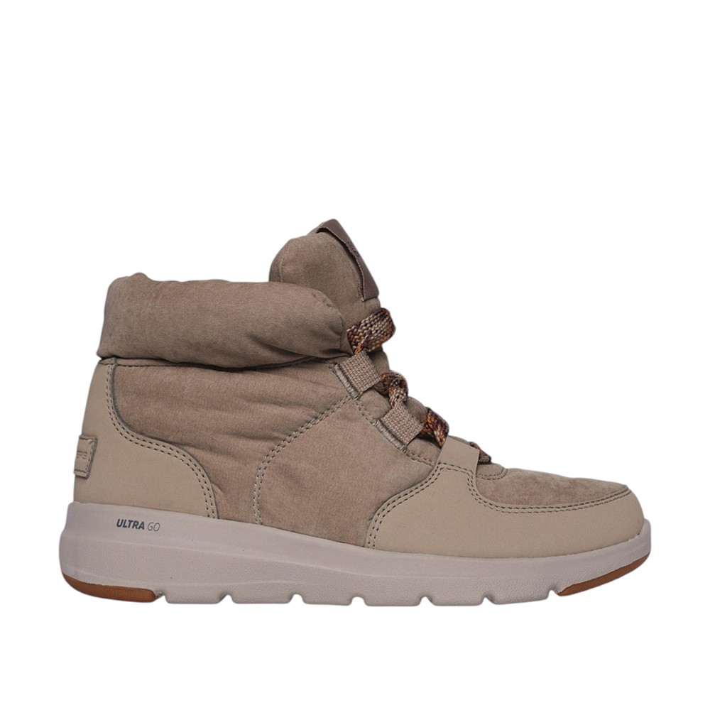Ботинки женские Skechers On-the-GO Glacial Ultra - Trend Up бежевые 144194 TAN