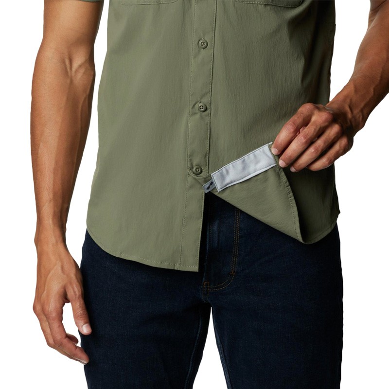 Рубашка мужская Columbia Newton Ridge ™ Short Sleeve зеленая 1930601-397 — фото 4