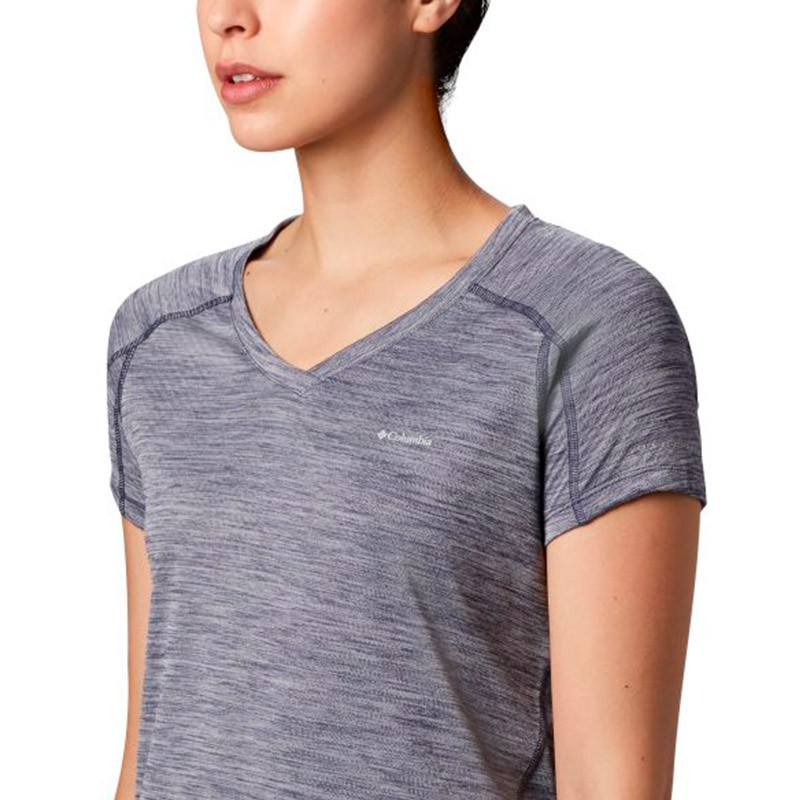 Футболка жіноча Columbia Zero Rules ™ Short Sleeve Shirt темно-синя 1533571-466 — фото 3