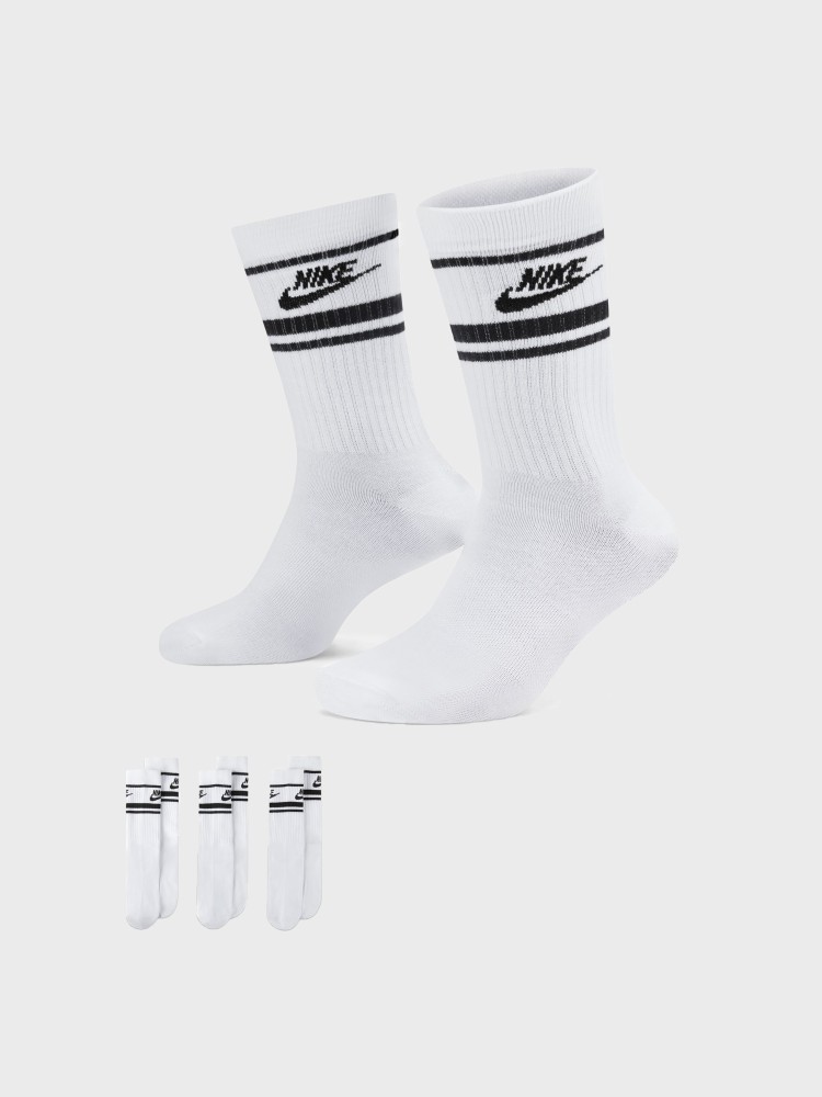 Носки Nike U NK NSW EVERYDAY ESSENTIAL CREW 3PR - 144 STRIPES белые DX5089-103 изображение 2