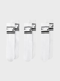 Шкарпетки Nike U NK NSW EVERYDAY ESSENTIAL CREW 3PR - 144 STRIPES білі DX5089-103 изображение 3