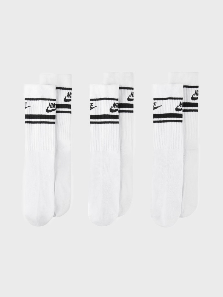 Носки Nike U NK NSW EVERYDAY ESSENTIAL CREW 3PR - 144 STRIPES белые DX5089-103 изображение 3