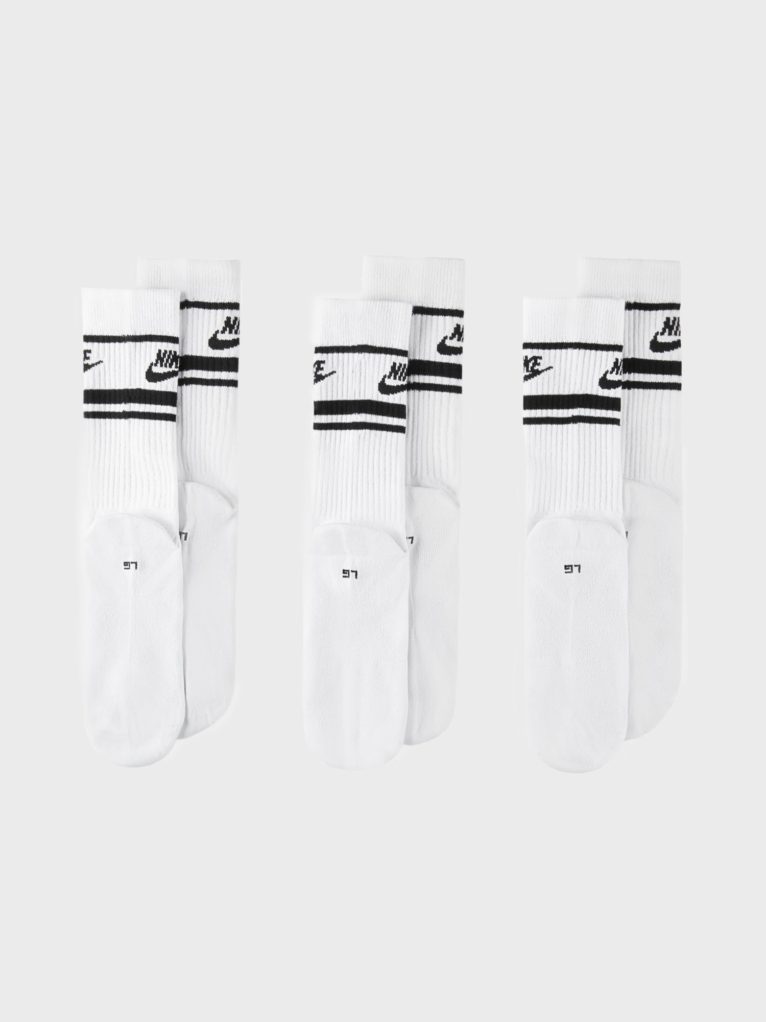 Шкарпетки Nike U NK NSW EVERYDAY ESSENTIAL CREW 3PR - 144 STRIPES білі DX5089-103 изображение 4