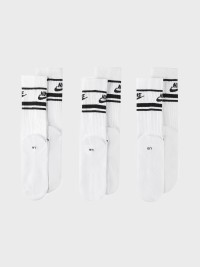 Шкарпетки Nike U NK NSW EVERYDAY ESSENTIAL CREW 3PR - 144 STRIPES білі DX5089-103 изображение 4