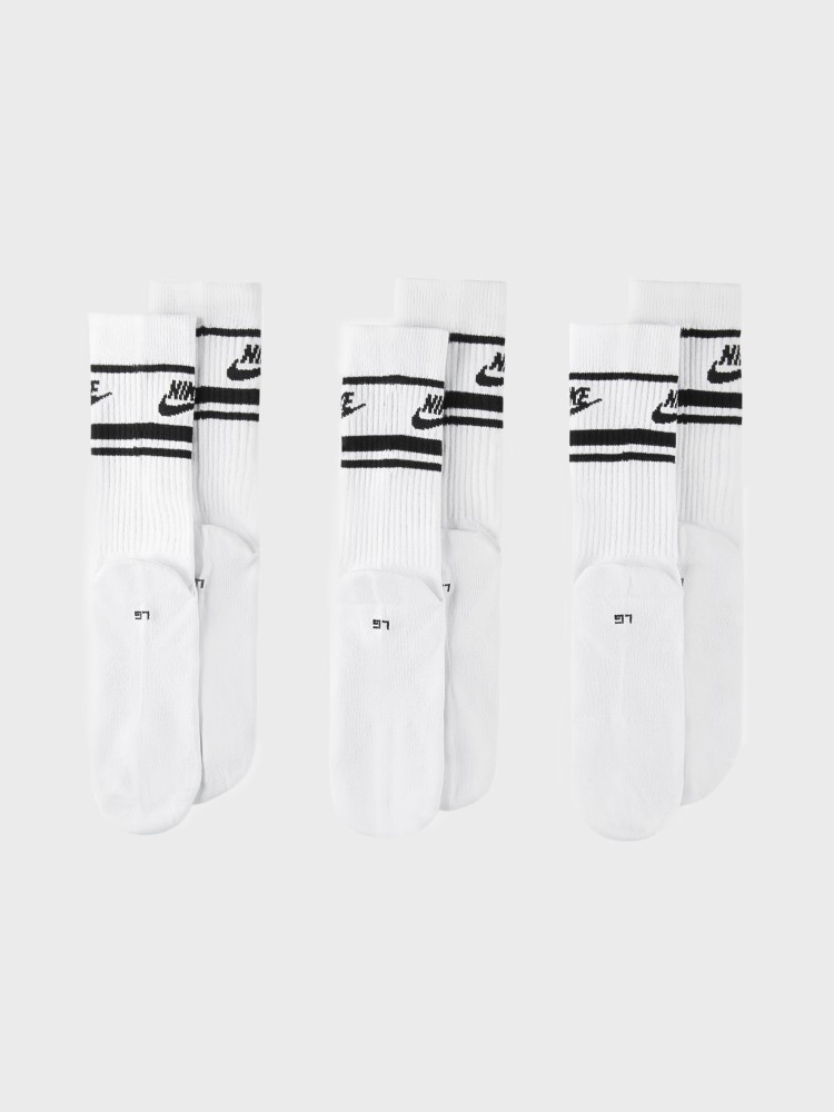 Носки Nike U NK NSW EVERYDAY ESSENTIAL CREW 3PR - 144 STRIPES белые DX5089-103 изображение 4