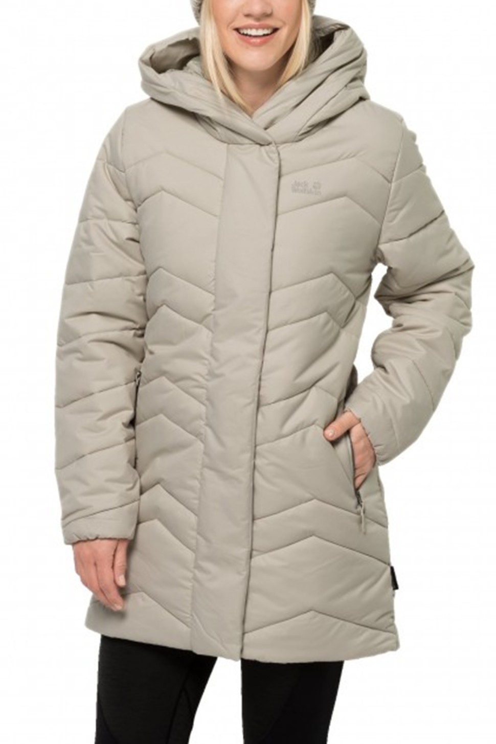 Куртка жіноча Jack Wolfskin  Kyoto Coat W світло-сіра 1204943-6260 — фото 2