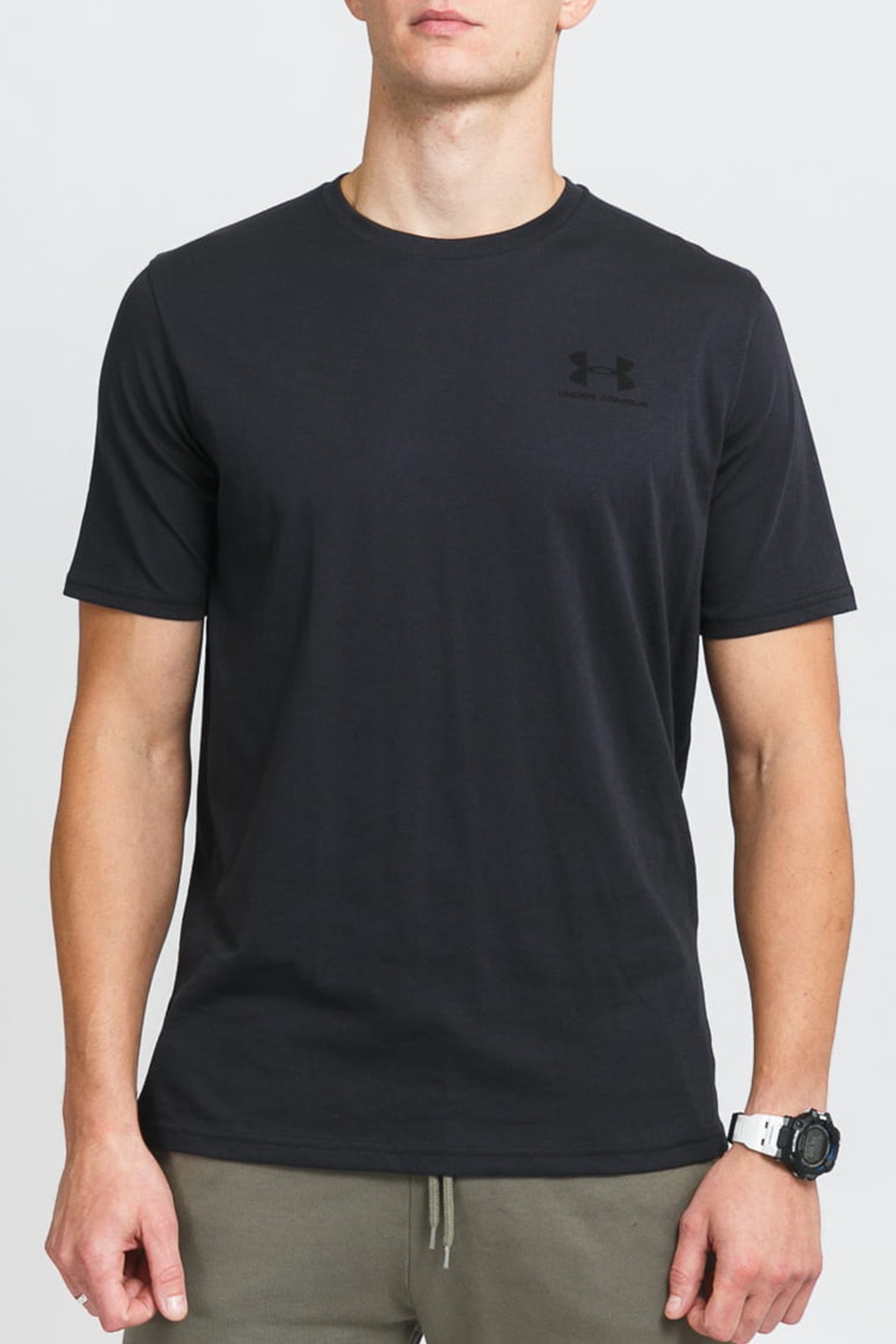 Футболка чоловіча Under Armour UA SPORTSTYLE LC SS чорна 1326799-001 изображение 2