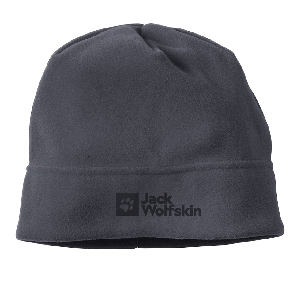 Шапка унісекс Jack Wolfskin REAL STUFF BEANIE темно-сіра 1909852-6230 — фото 1