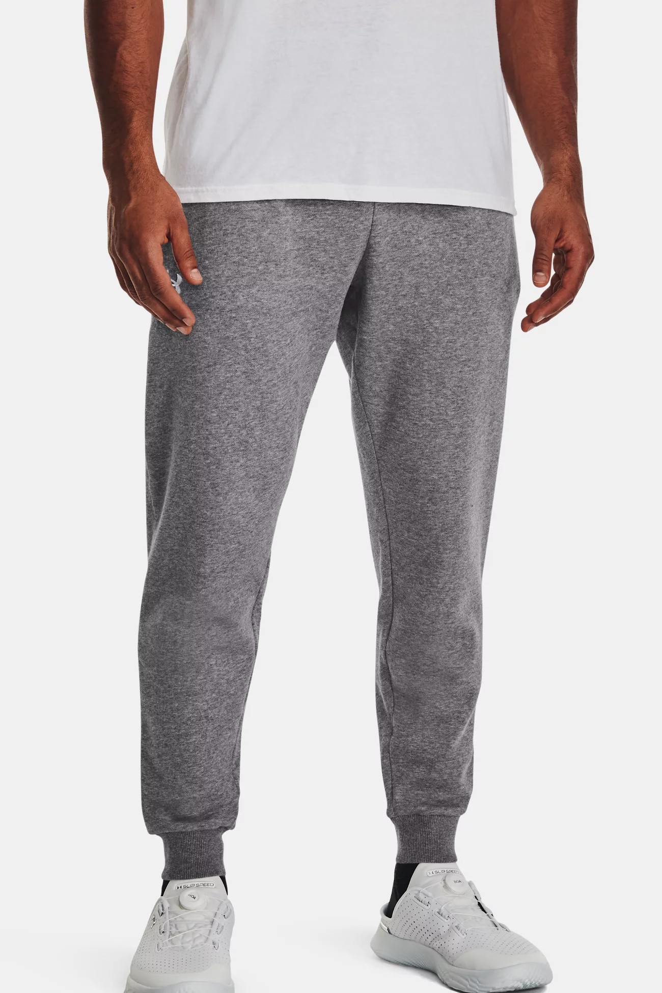 Брюки мужские Under Armour UA Rival Fleece Joggers серые 1379774-025 изображение 2