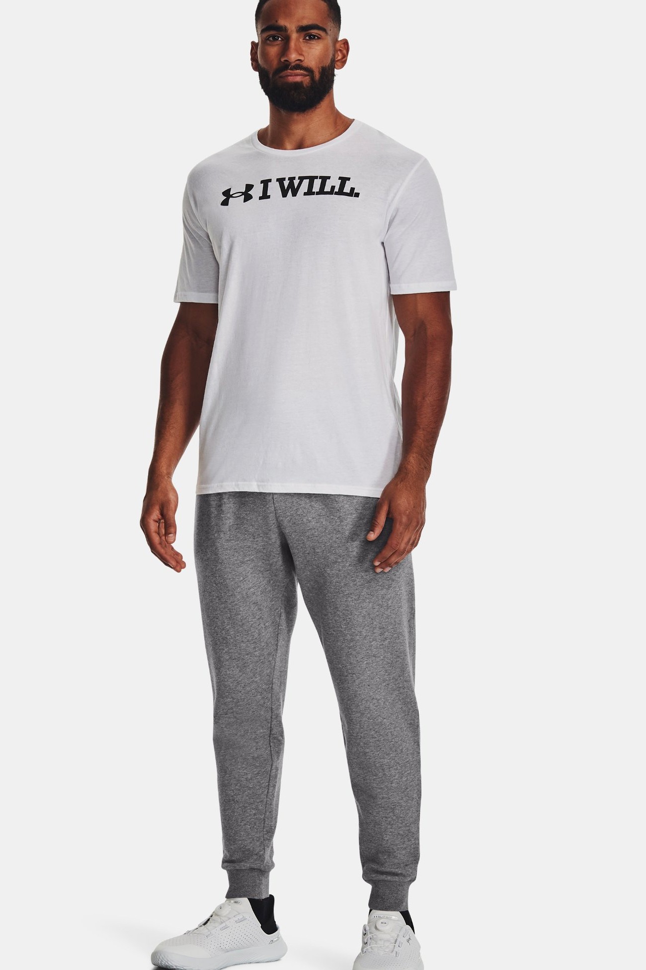 Брюки мужские Under Armour UA Rival Fleece Joggers серые 1379774-025 изображение 4