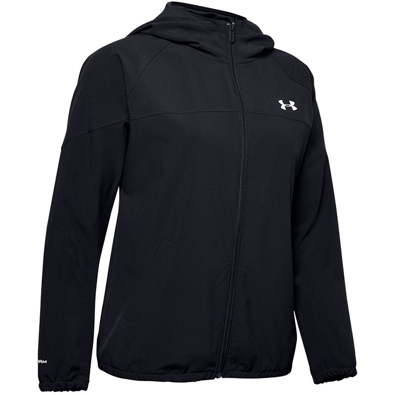 Вітровка жіноча Under Armour Woven Hooded Jacket чорна 1351794-001 — фото 1