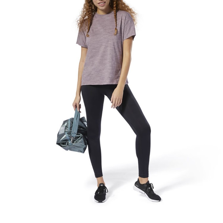 Футболка жіноча Reebok Training Essentials Marble фіолетова DU4922 изображение 2