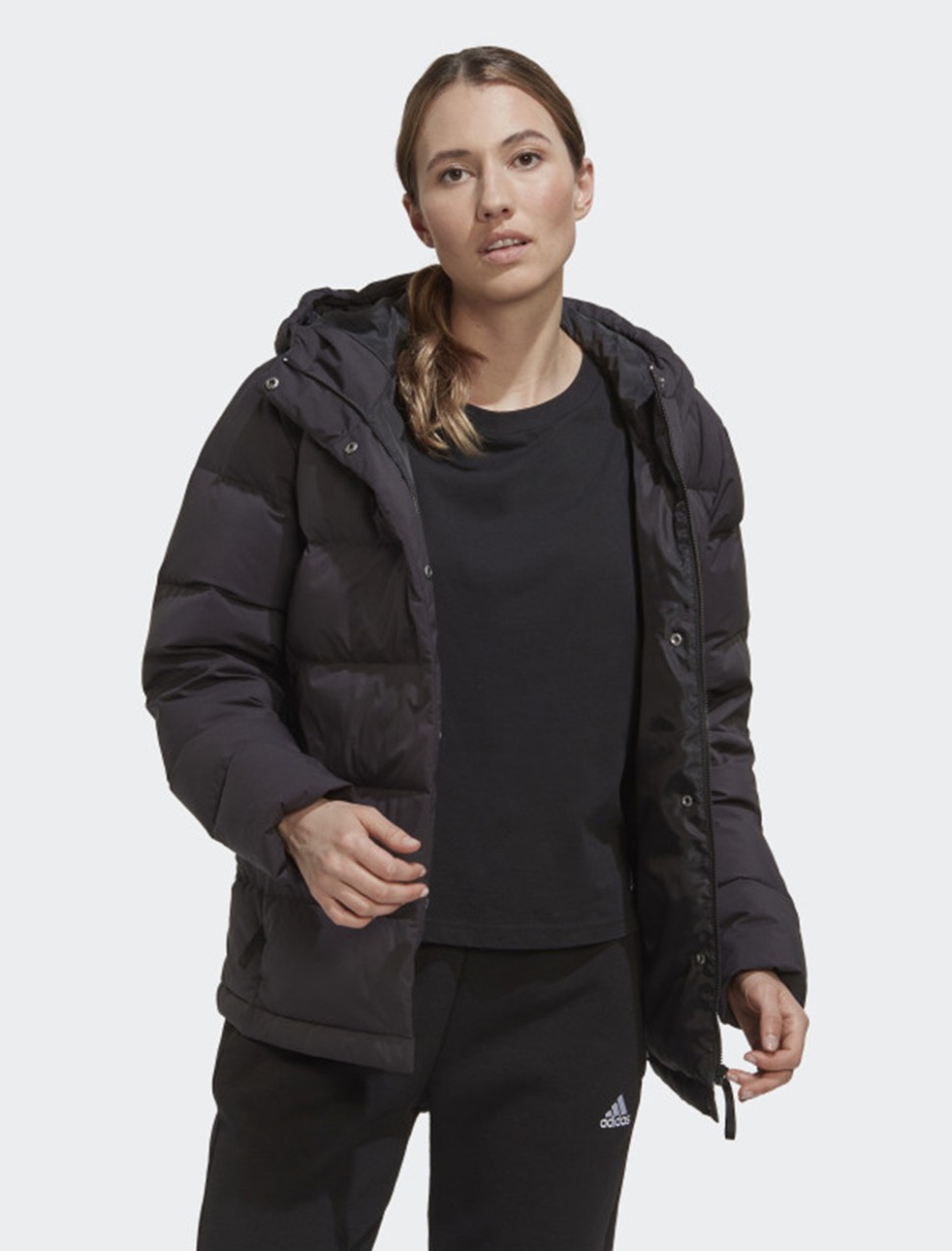 Куртка жіноча Adidas W HELIONIC HO J чорна HN5641 — фото 4