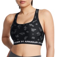 Бра женский Under Armour Crossback Mid Print черный 1361042-009 изображение 7