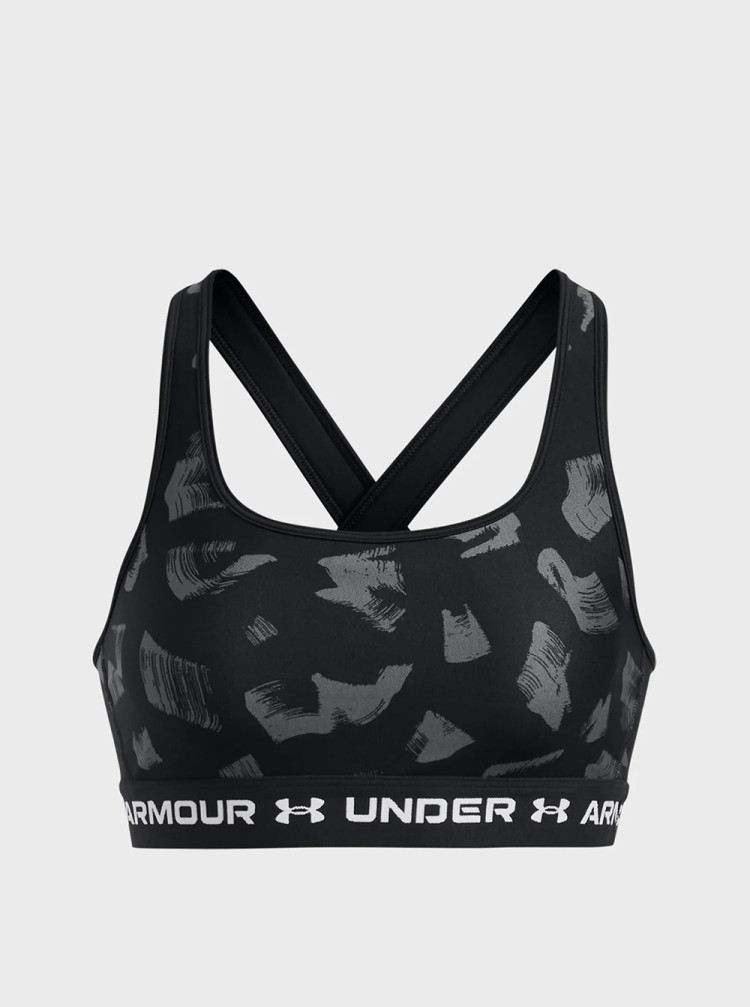 Бра женский Under Armour Crossback Mid Print черный 1361042-009 изображение 11
