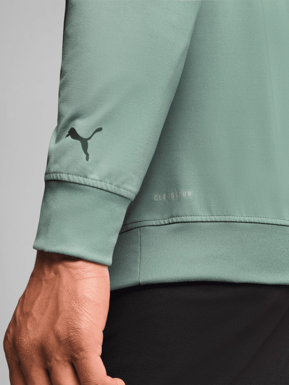 Толстовка мужская Puma CLOUDSPUN BRANDED HOODIE зеленая 52667830 — фото 6 — Sport City Толстовка мужская Puma CLOUDSPUN BRANDED HOODIE зеленая 52667830 — фото 6