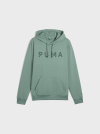 Толстовка мужская Puma CLOUDSPUN BRANDED HOODIE зеленая 52667830 изображение 7