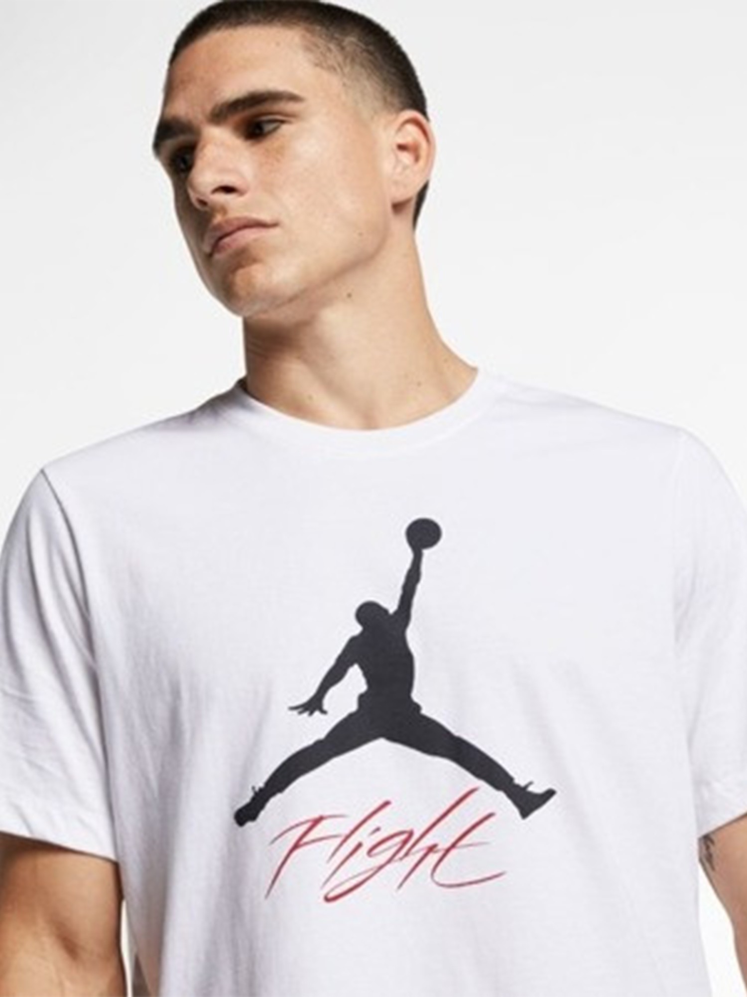 Футболка мужская Nike JUMPMAN FLIGHT HBR TEE белая AO0664-100 изображение 3