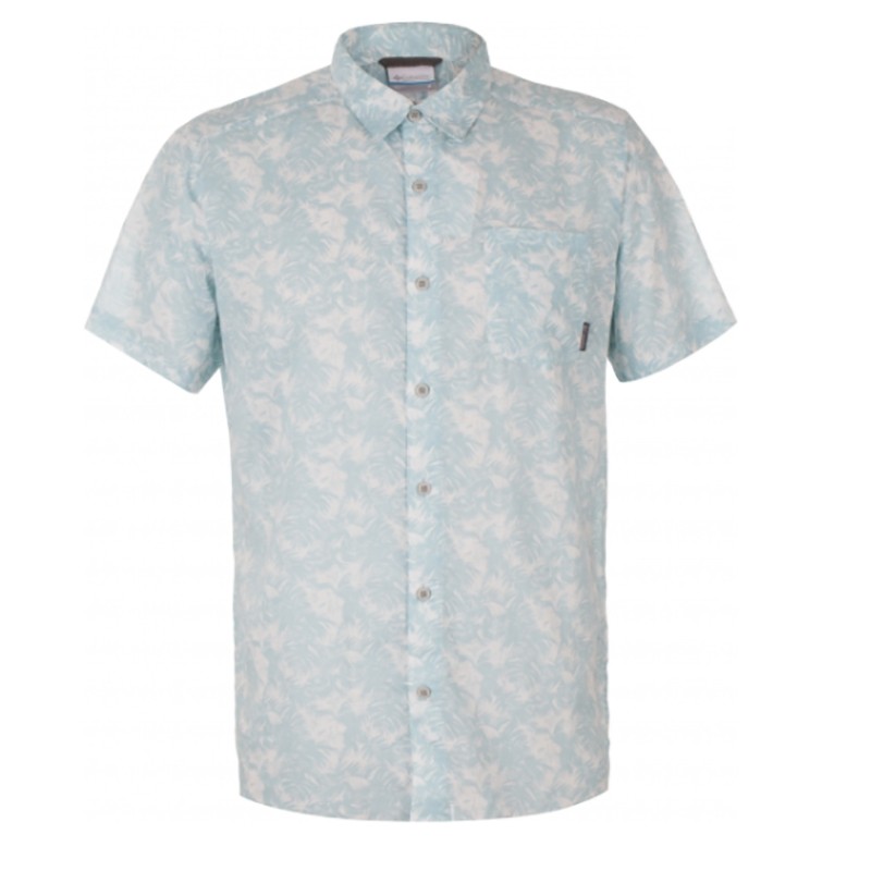 Рубашка мужская Columbia Under Exposure™ II Short Sleeve Shirt голубая 1577751-163 — фото 1