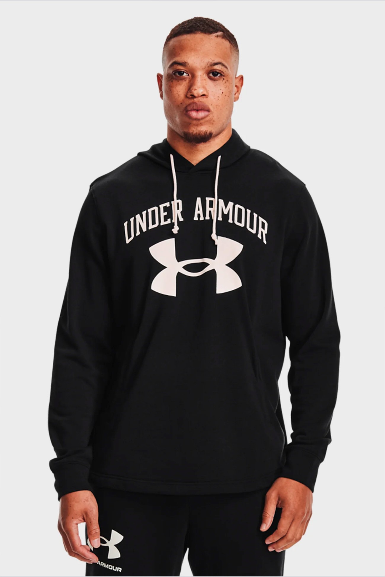 Толстовка мужская Under Armour Ua Rival Terry Big Logo Hd черная 1361559-001 изображение 2