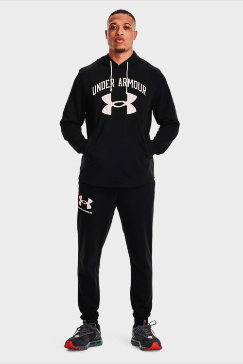 Толстовка мужская Under Armour Ua Rival Terry Big Logo Hd черная 1361559-001 изображение 5