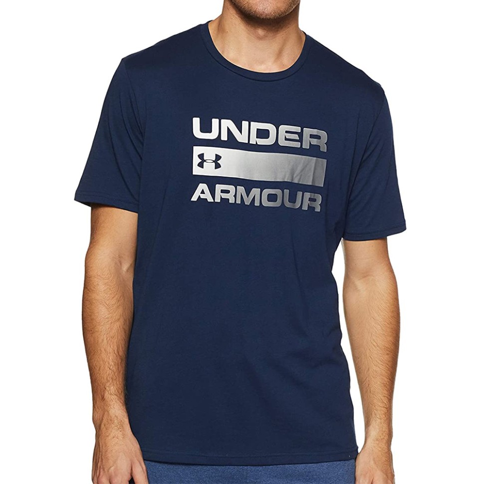 Футболка мужская Under Armour Ua Team Issue Wordmark Ss Academy / / Graphite синяя 1329582-408 — Sport City Футболка мужская Under Armour Ua Team Issue Wordmark Ss Academy / / Graphite синяя 1329582-408