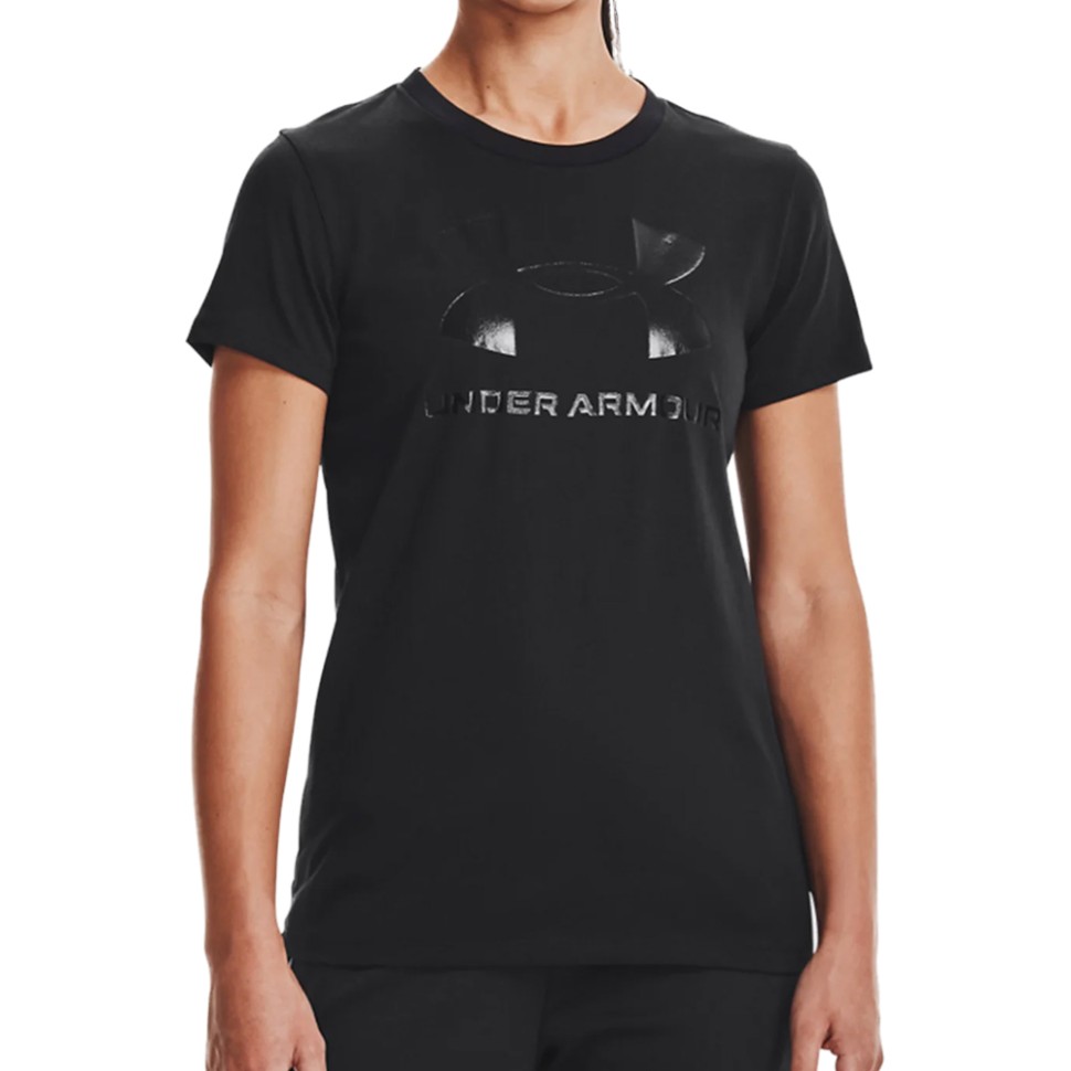 Футболка женская Under Armour UA SPORTSTYLE LOGO SS черная 1356305-002 изображение 1