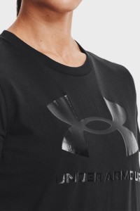 Футболка женская Under Armour UA SPORTSTYLE LOGO SS черная 1356305-002 изображение 5