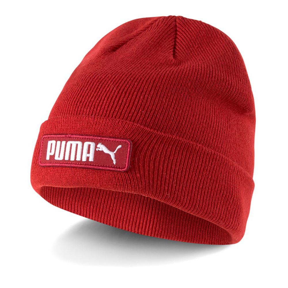 Шапка Puma PUMA Classic Cuff Beanie бордовая 02343404 изображение 1