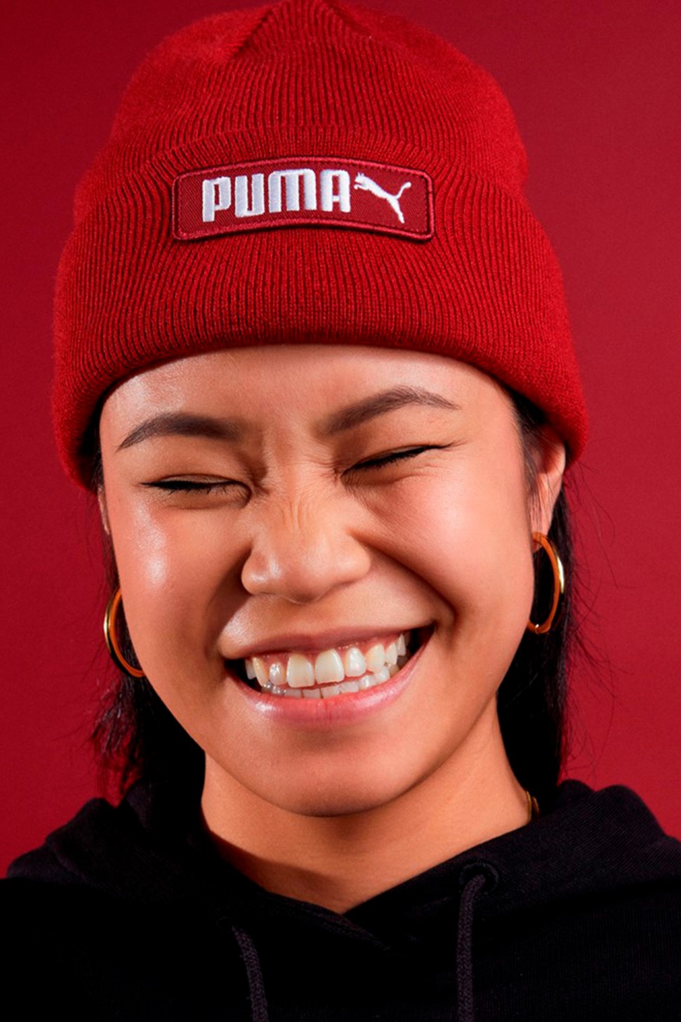 Шапка Puma PUMA Classic Cuff Beanie бордова 02343404 — фото 3