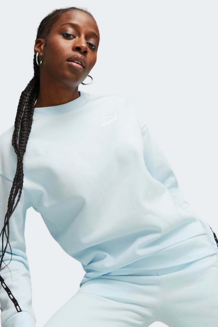 Толстовка женская Puma ESS TAPE Crew голубая 67599569 изображение 2