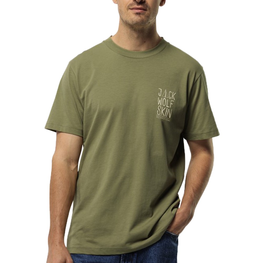 Футболка мужская Jack Wolfskin JACK TENT T M зеленая 1809791-4511
