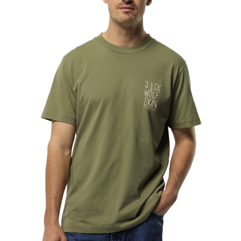 Футболка мужская Jack Wolfskin JACK TENT T M зеленая 1809791-4511