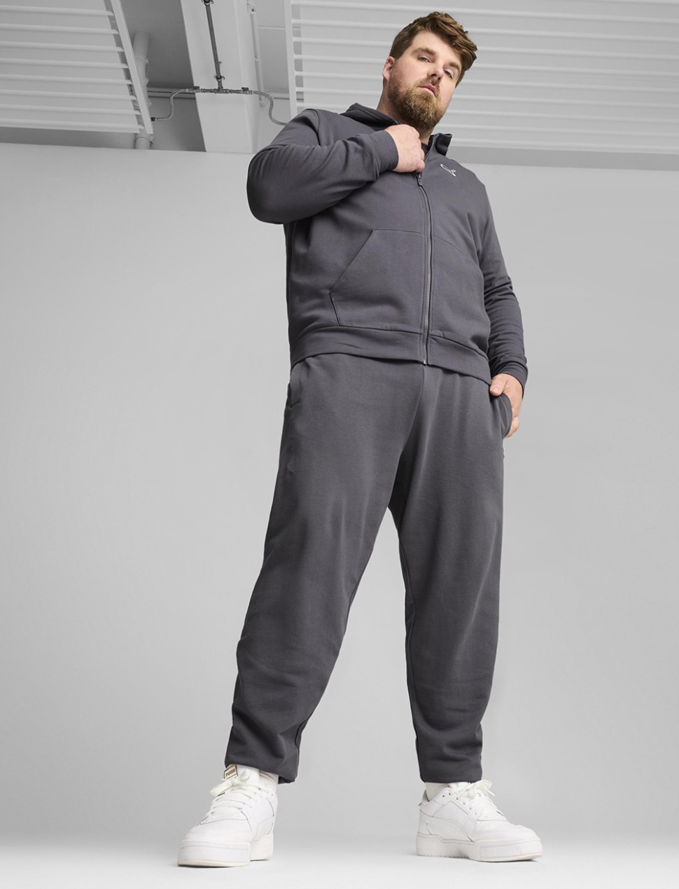 Толстовка чоловіча Puma BETTER ESSENTIALS Full-Zip Hoodie FL сіра 67681569 — фото 2