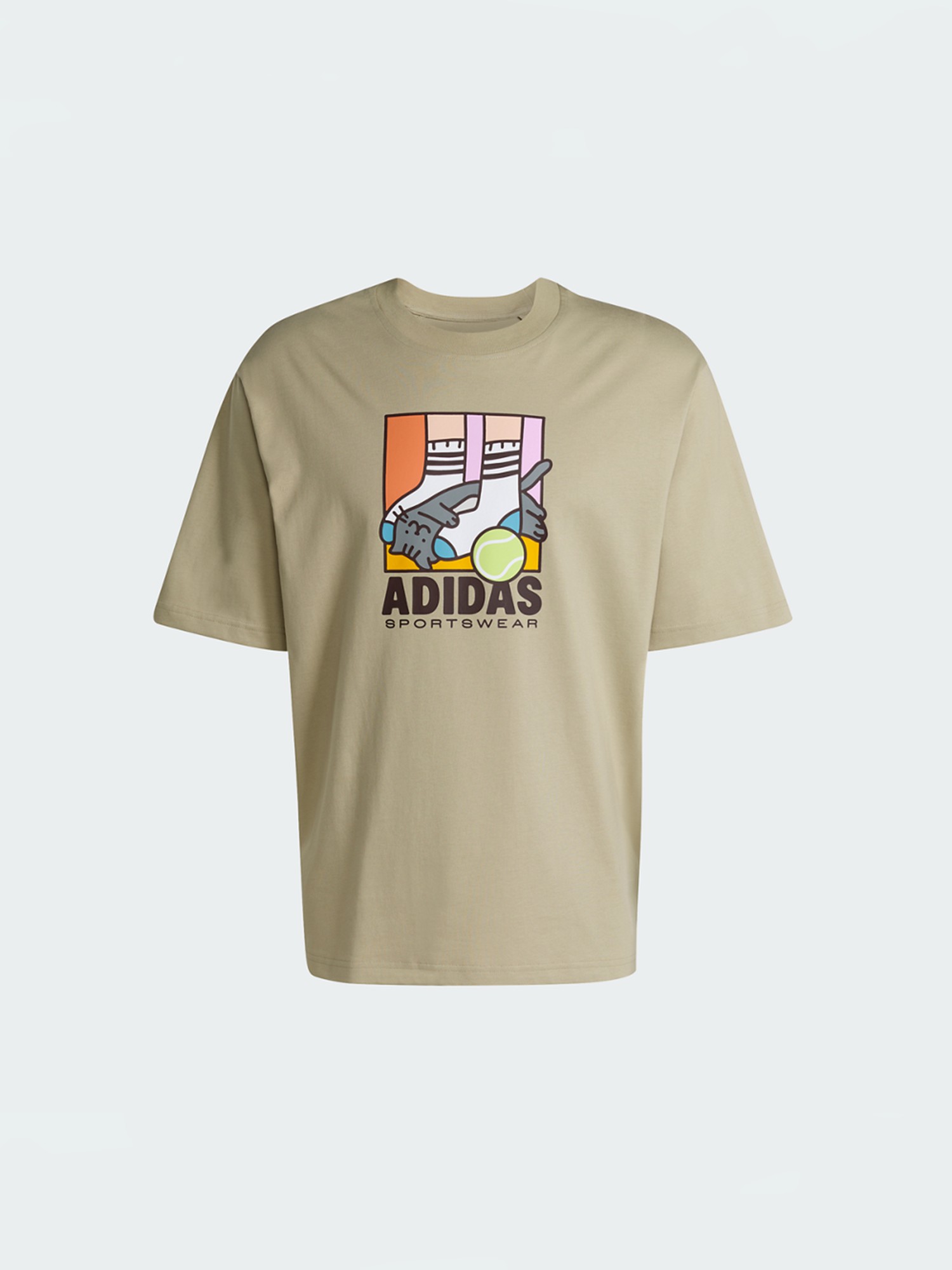 Футболка мужская Adidas M ANI POP PLY T хаки KE4342 изображение 2
