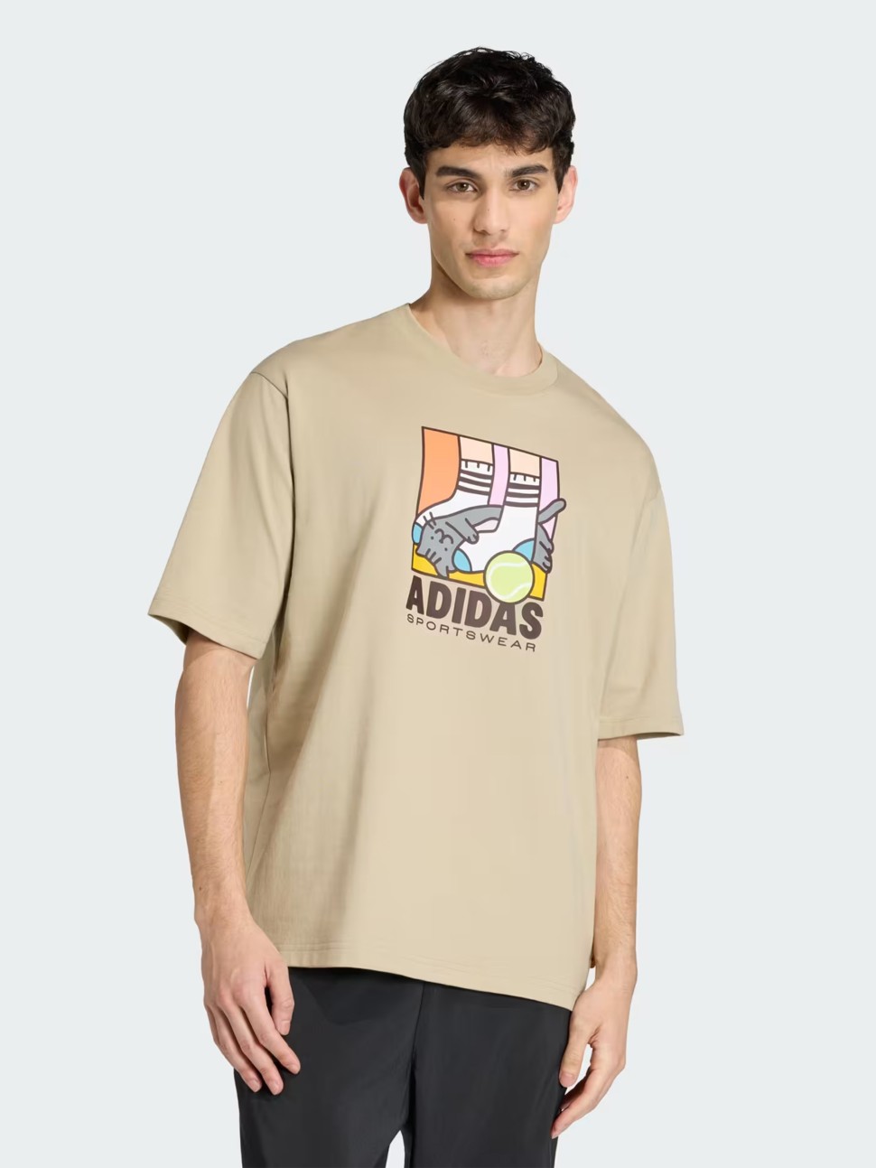 Футболка мужская Adidas M ANI POP PLY T хаки KE4342 — фото 3 — Sport City Футболка мужская Adidas M ANI POP PLY T хаки KE4342 — фото 3