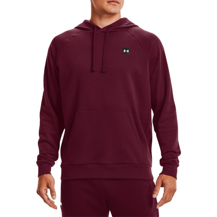 Толстовка мужская Under Armour Ua Rival Fleece Hoodie бордовая 1357092-601 изображение 1