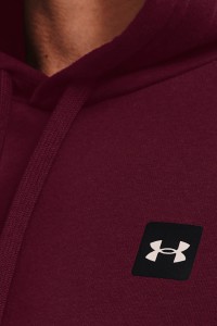 Толстовка мужская Under Armour Ua Rival Fleece Hoodie бордовая 1357092-601 изображение 3