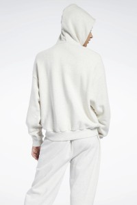 Толстовка женская Reebok Cl F Big Logo Ft Ho белая GS1738 изображение 3