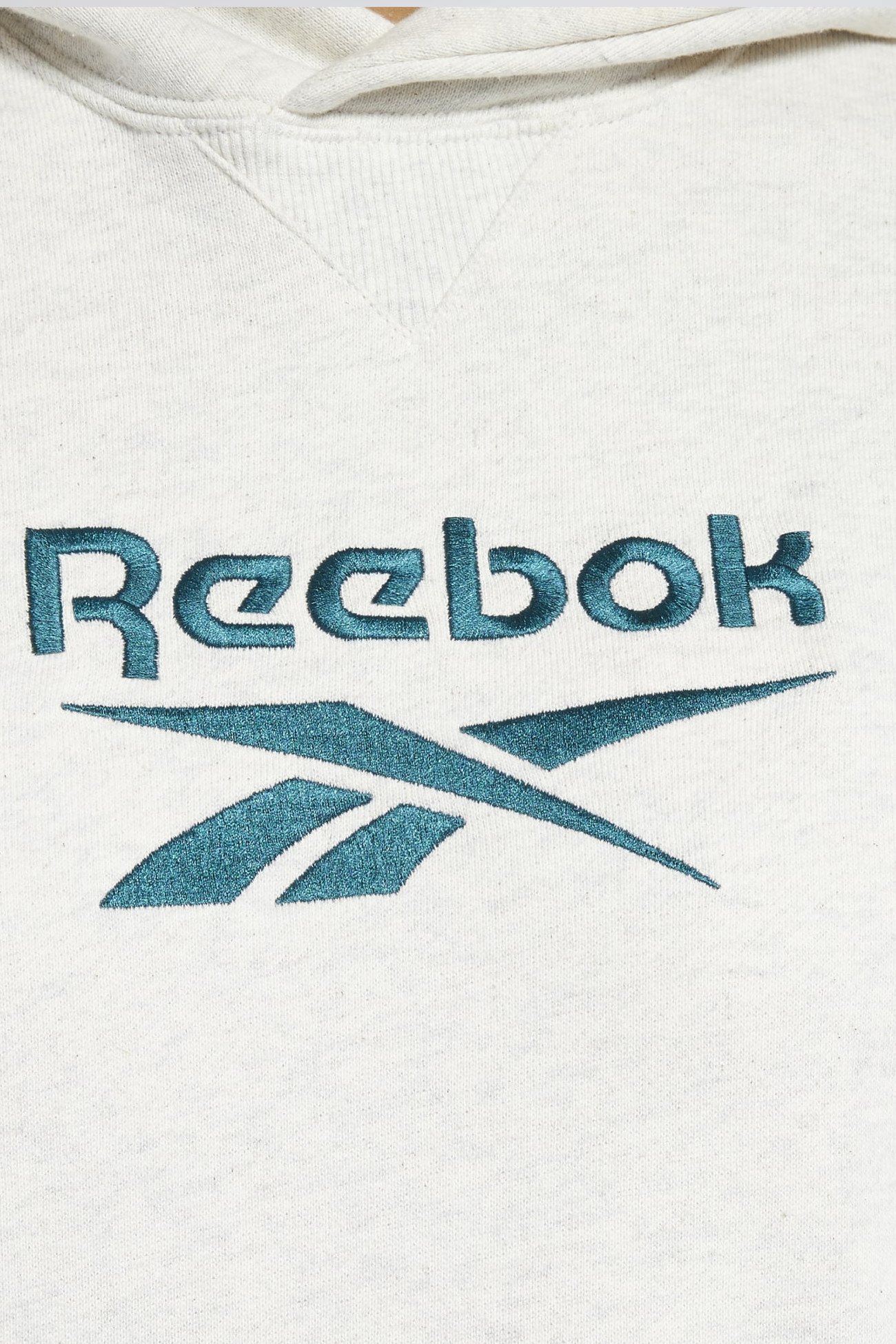 Толстовка женская Reebok Cl F Big Logo Ft Ho белая GS1738 изображение 4