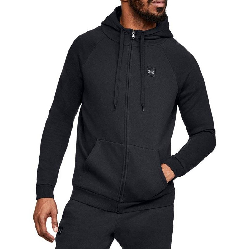 Толстовка мужская Under Armour Rival Fleece Fz черная 1320737-001 изображение 3
