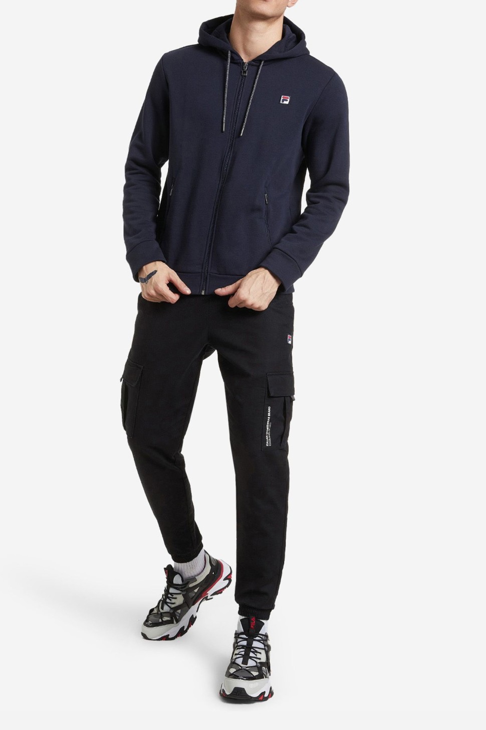 Толстовка чоловіча Fila темно-синя 113775-Z4 — фото 2