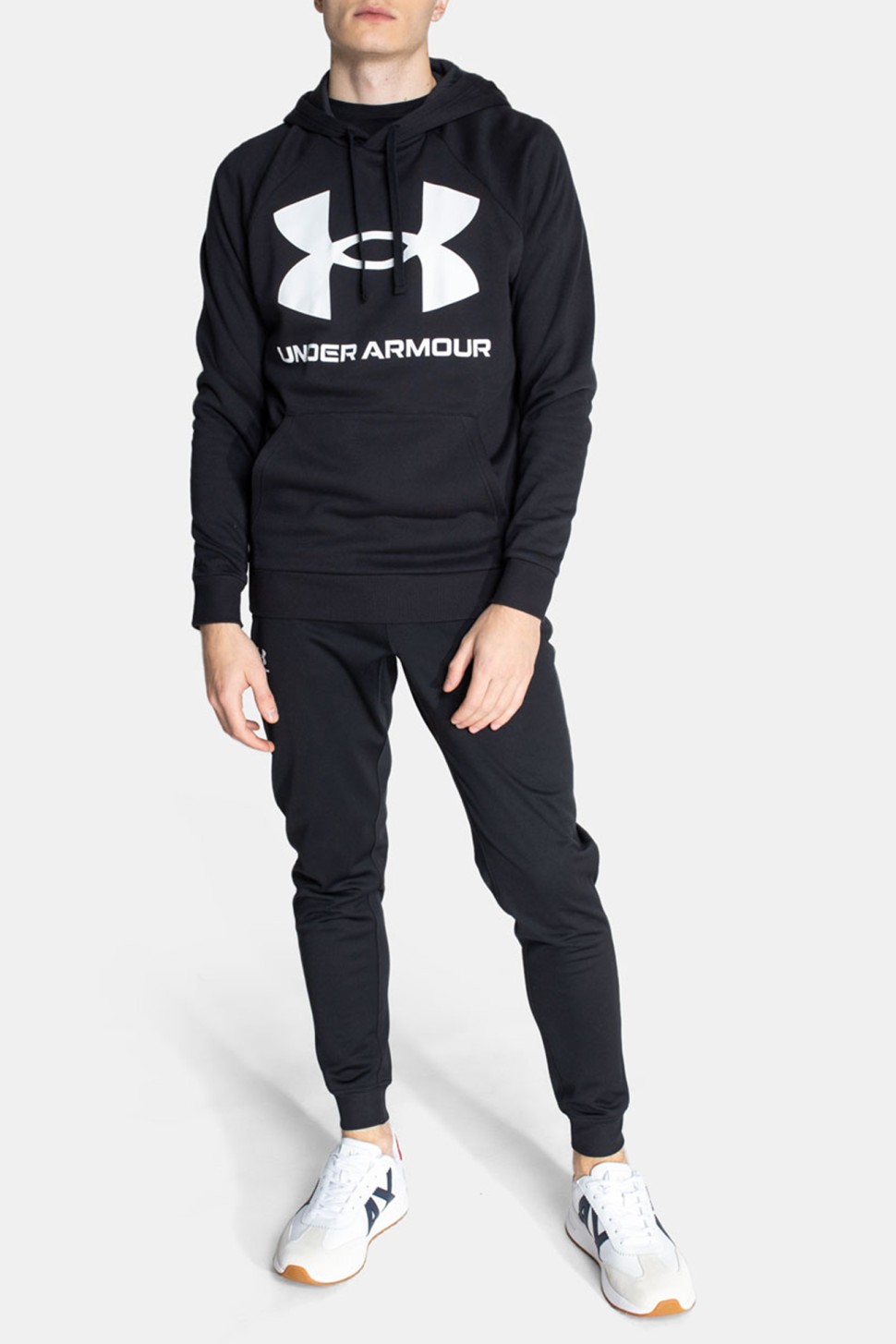 Толстовка мужская Under Armour UA Rival Fleece Big Logo HD черная 1357093-001 — фото 2