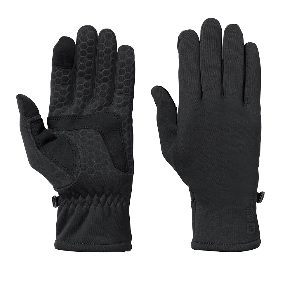 Перчатки унисекс Jack Wolfskin ALLROUNDER GLOVE черные 1910791-6000
