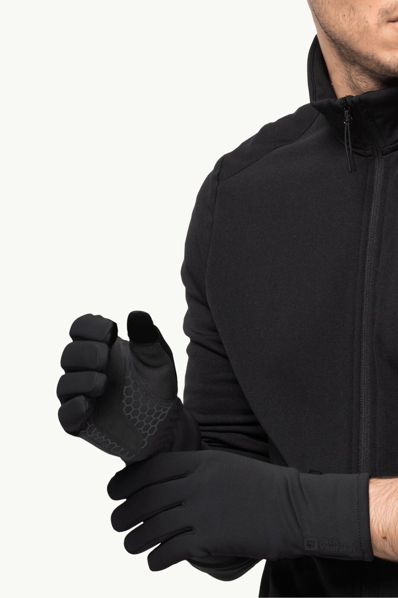 Перчатки унисекс Jack Wolfskin ALLROUNDER GLOVE черные 1910791-6000 изображение 2