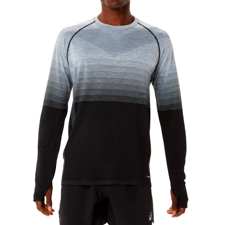 Чоловічий лонгслів Asics Seamless Ls Top чорний 2011C394-002 изображение 1