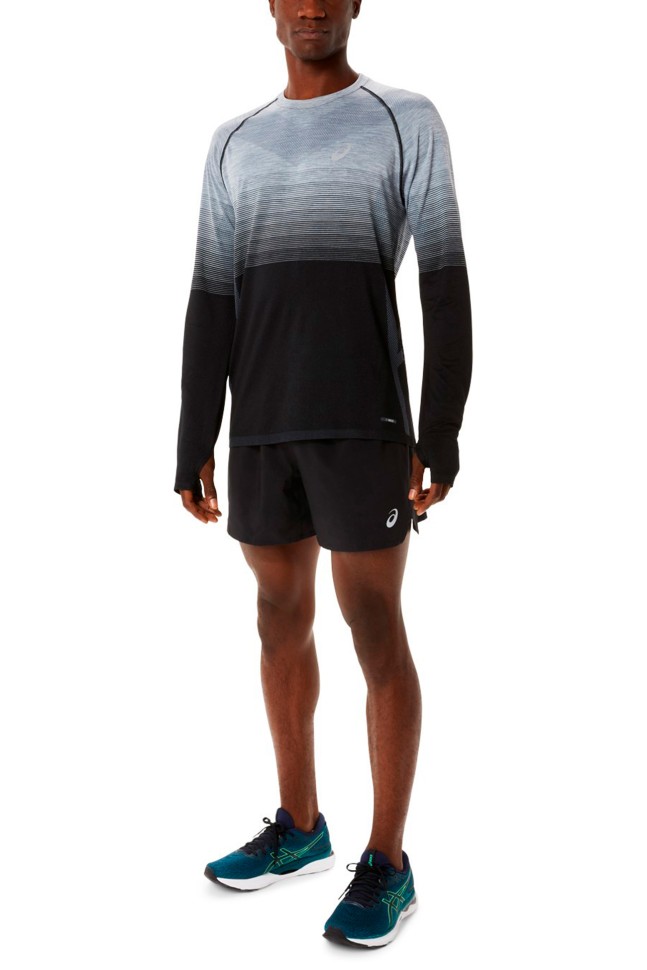 Чоловічий лонгслів Asics Seamless Ls Top чорний 2011C394-002 изображение 2