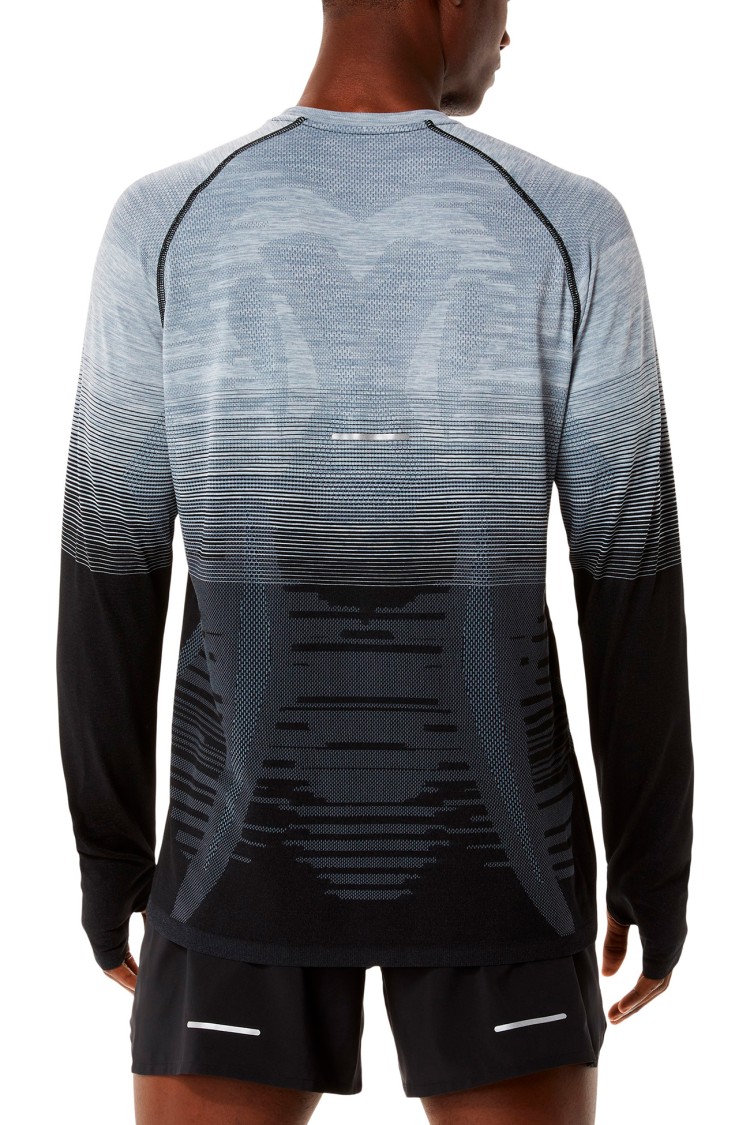 Чоловічий лонгслів Asics Seamless Ls Top чорний 2011C394-002 изображение 3